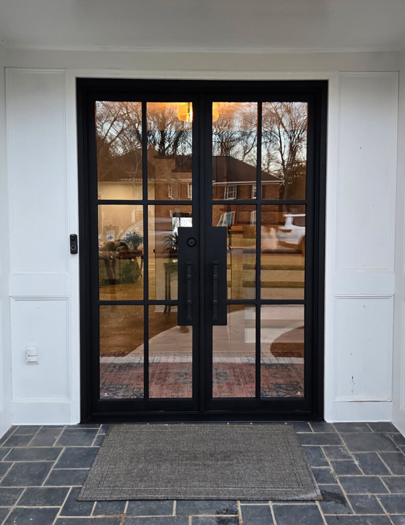Glass Iron Modern Door