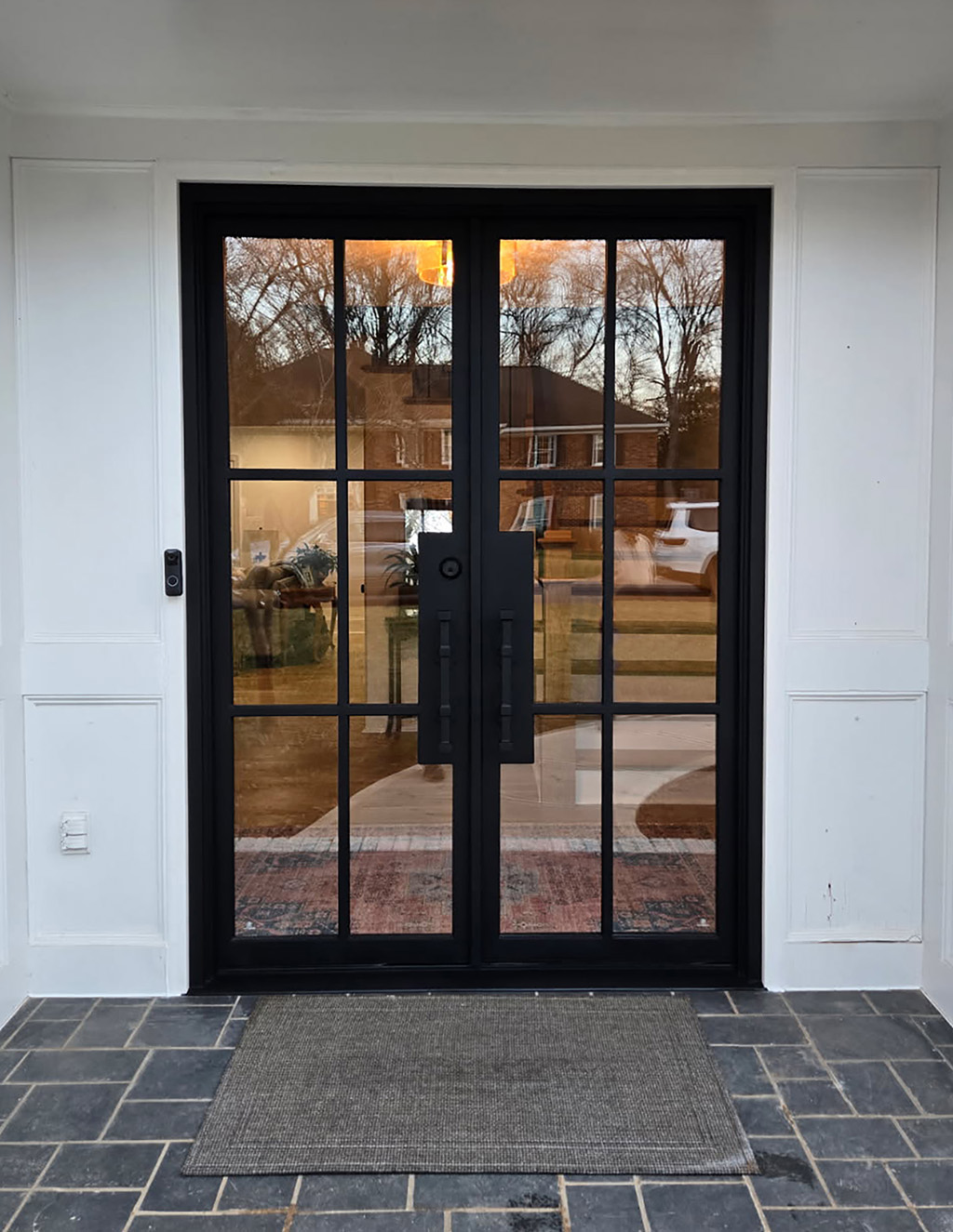 Glass Iron Modern Door