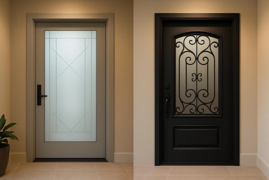 Glass vs Solid Iron Doors: Complete Comparison