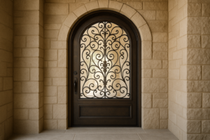 Custom Iron Doors for Arched Entryways