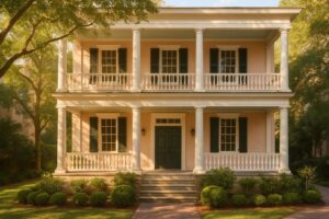 Why do Charleston houses have two front doors?