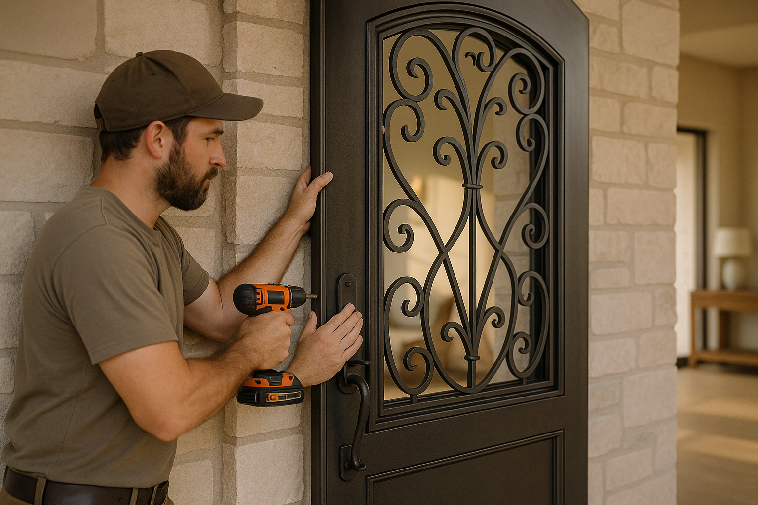 How to Anchor Iron Doors in Masonry Walls