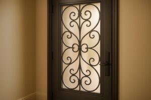 Top Glass Styles for Wrought Iron Door Inserts