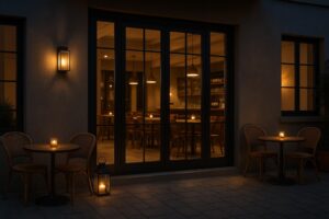 Thermal Break Iron Doors for Restaurants