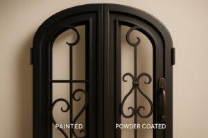 Powder Coating vs. Painted Finishes for Iron Doors